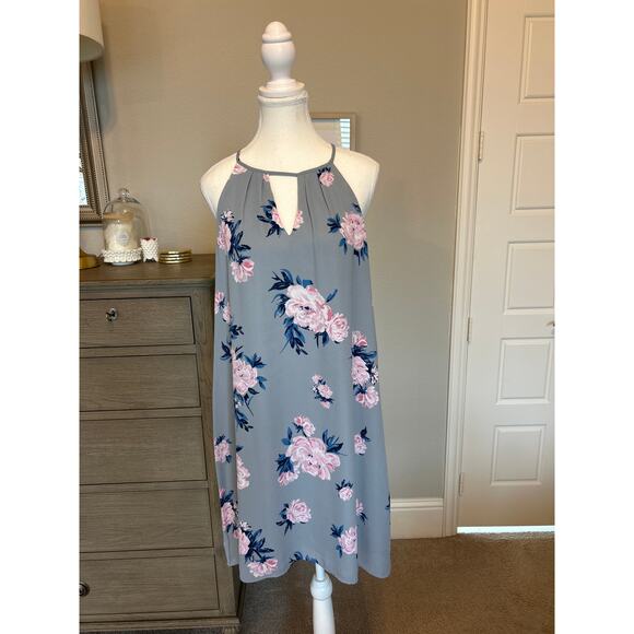 Candie's | Light Blue Floral A Line Sleeveless Dress | XL - Picture 3 of 13